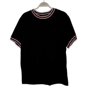 Michael Kors Men's Logo Trim Cotton Jersey T-Shirt Black Red Trim Size XL
